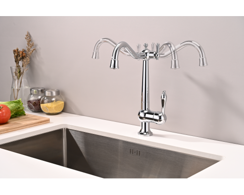 Смеситель для кухни Paulmark Retro хром Re213226-CR