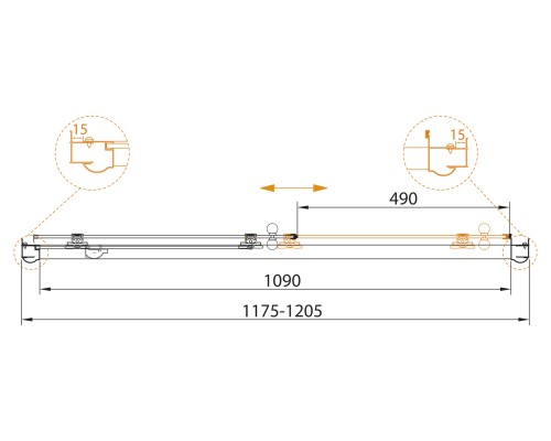 Дверь в проём Cezares GIUBILEO-BF-1-120-CP-G