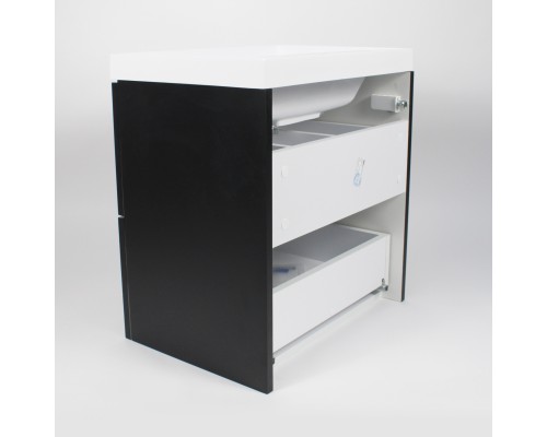 Тумба с раковиной Uperwood Tanos 50 см, черная