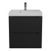 Тумба под раковину 50 см, Uperwood Tanos, черная матовая
