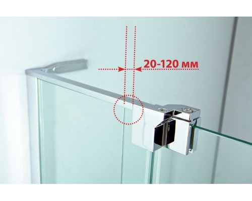 Душевой уголок Cezares SLIDER-AH-1-90/100-80-C-Cr