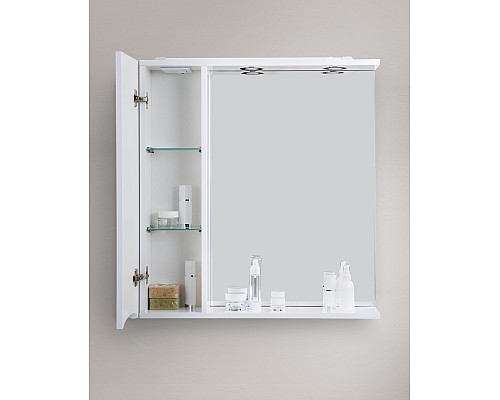 Зеркало со шкафом BelBagno MARINO-SPC-600/750-1A-BL-P-R 60 с подсветкой Bianco Lucido Зеркало со шкафом BelBagno MARINO-SPC-600/750-1A-BL-P-R 60 с подсветкой Bianco Lucido