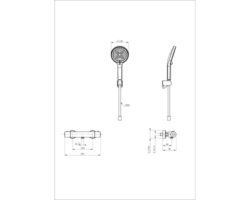 Смеситель для душа с термостатом Wonzon&Woghand, Белый матовый