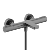 Термостатический смеситель для ванны и душа SANCOS Etna, вороненая сталь, SC9006GG