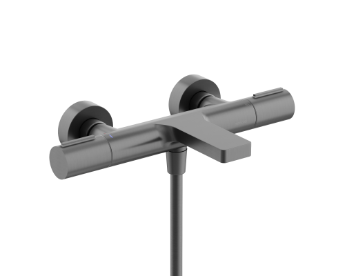 Термостатический смеситель для ванны и душа SANCOS Etna, вороненая сталь, SC9006GG