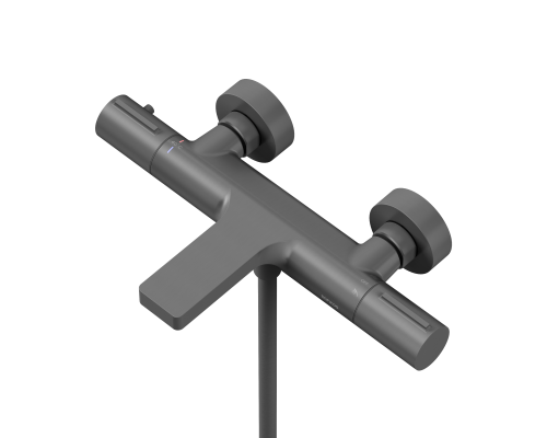 Термостатический смеситель для ванны и душа SANCOS Etna, вороненая сталь, SC9006GG