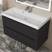 Тумба с раковиной Uperwood Tanos 90 см, черная