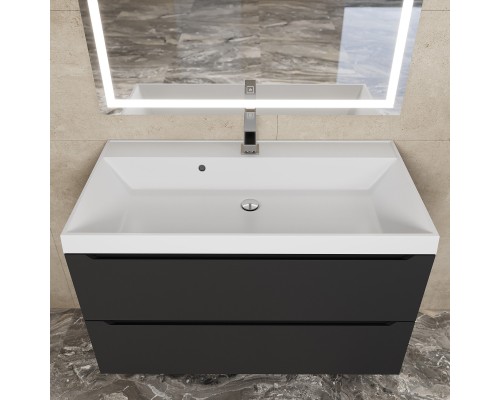 Тумба с раковиной Uperwood Tanos 90 см, черная