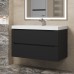 Тумба с раковиной Uperwood Tanos 90 см, черная