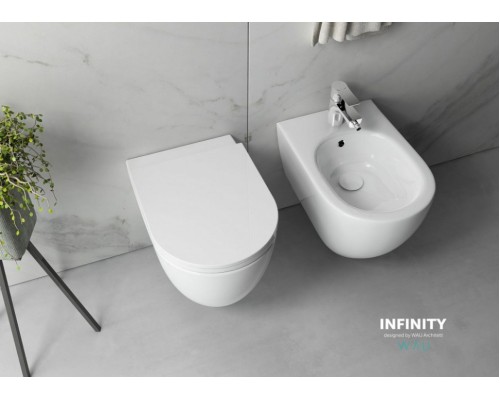Биде ISVEA Infinity подвесной 365x530x400 MARMO белый матовый 10NF41001-2N-MRM