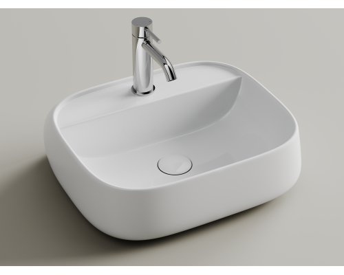 Раковина подвесная Ceramicanova Источник (Fonte) с отверстием под смеситель 500x420x145 белый