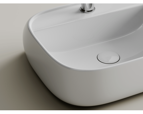 Раковина подвесная Ceramicanova Источник (Fonte) с отверстием под смеситель 500x420x145 белый
