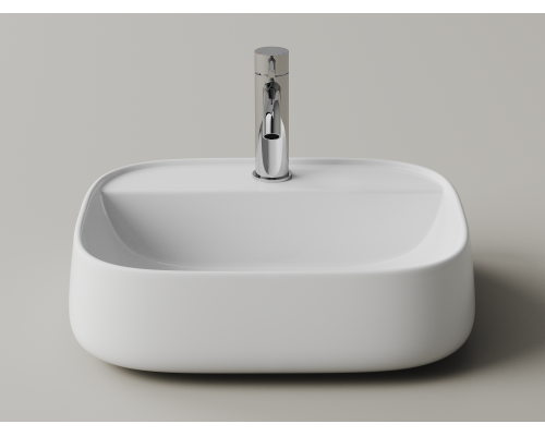 Раковина подвесная Ceramicanova Источник (Fonte) с отверстием под смеситель 500x420x145 белый