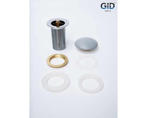 Серый матовый керамический донный клапан Gid Gmh100 74401k