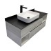 Тумба с раковиной Comforty Прага-120 дуб белый с графитовой столешницей T-Y9378