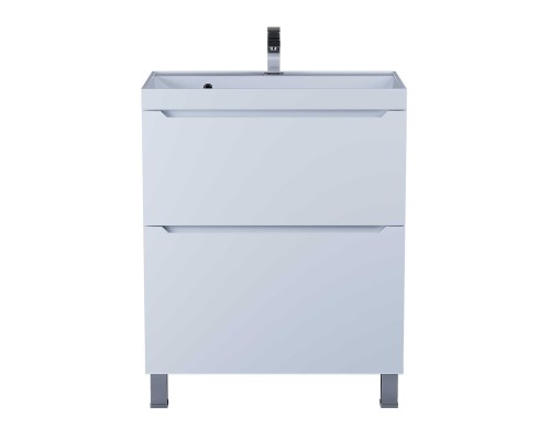 Тумба под раковину 70 см, Uperwood Tanos, напольная, белая, 2 ящика