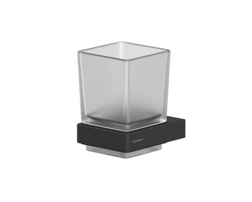 Стакан подвесной WHITECROSS Cubo черный мат