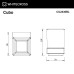Стакан подвесной WHITECROSS Cubo черный мат