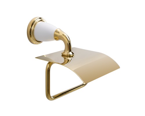 Держатель туалетной бумаги Art&Max Bianchi AM-E-3683-Do с крышкой Золото