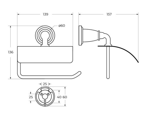 Держатель туалетной бумаги Art&Max Bianchi AM-E-3683-Do с крышкой Золото