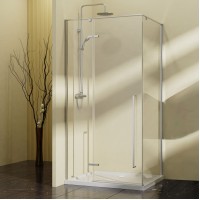 Душевой уголок Vincea Slim-N VSR-5SN1010CL, 100x100, хром, стекло прозрачное