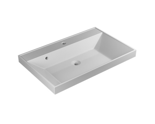 Тумба с раковиной Uperwood Tanos 70 см, белая/графит