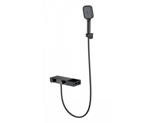 Смеситель для ванны с душем и термостатом Wonzon&Woghand, Черный матовый