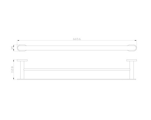 Полотенцедержатель двойной Wonzon&Woghand, Хром