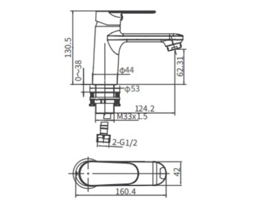 Смеситель для раковины Arrow AHMP4113CP хром