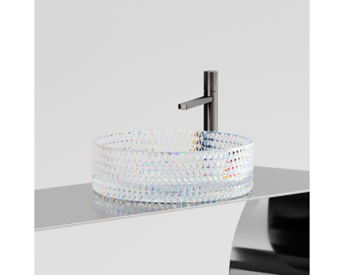 Чаша накладная круглая Ceramica Nova Cristal 36x36 неон