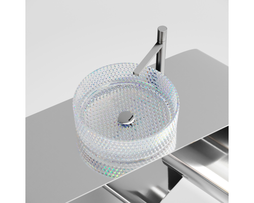 Чаша накладная круглая Ceramica Nova Cristal 36x36 неон