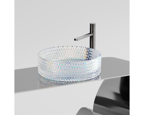 Чаша накладная круглая Ceramica Nova Cristal 36x36 неон