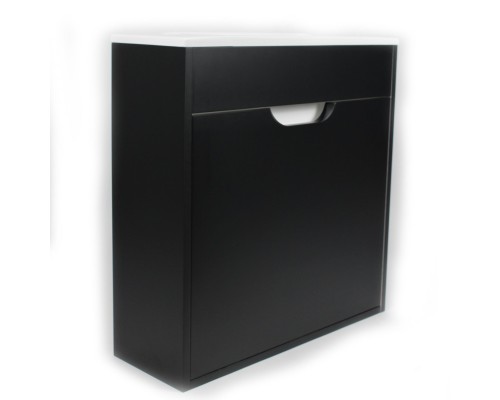 Тумба под раковину подвесная Uperwood Modul 60х21х60 см, черная матовая
