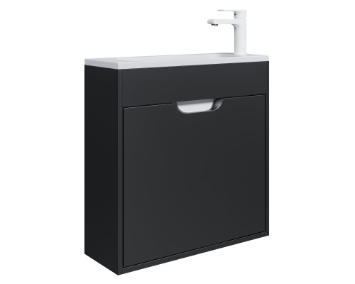 Тумба под раковину подвесная Uperwood Modul 60х21х60 см, черная матовая