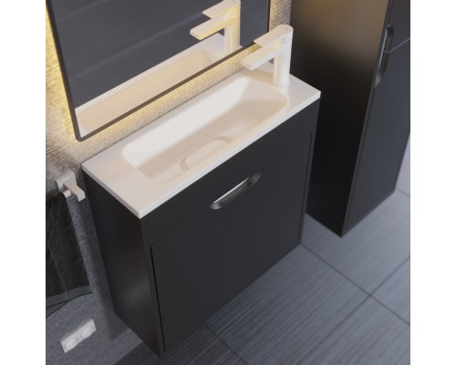 Тумба под раковину подвесная Uperwood Modul 60х21х60 см, черная матовая