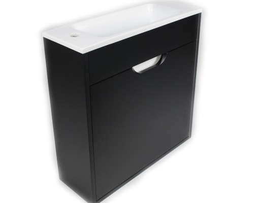 Тумба под раковину подвесная Uperwood Modul 60х21х60 см, черная матовая