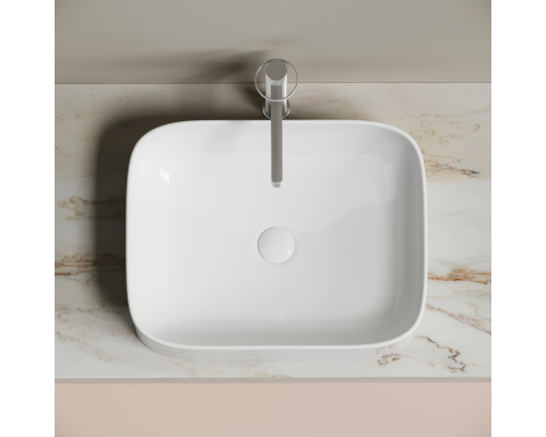 Чаша накладная прямоугольная Ceramica Nova Element 50x38 Белый
