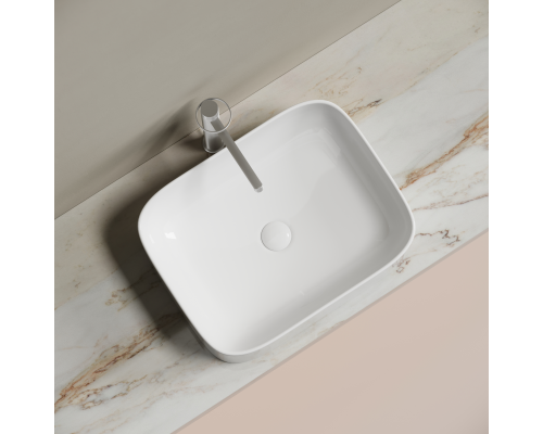 Чаша накладная прямоугольная Ceramica Nova Element 50x38 Белый