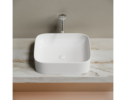 Чаша накладная прямоугольная Ceramica Nova Element 50x38 Белый