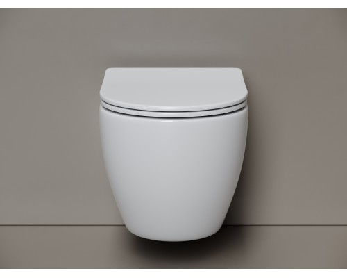 Унитаз подвесной Ceramicanova Мия (Mia) Торнадо 52 см сиденье микролифт крепления белый арт