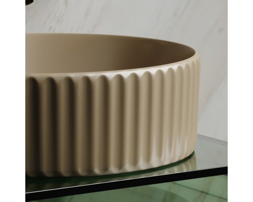 Раковина-чаша накладная Ceramicanova капучино матовый Element 360x360x115