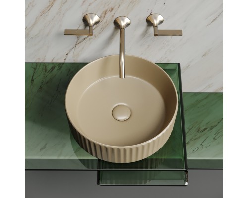 Раковина-чаша накладная Ceramicanova капучино матовый Element 360x360x115