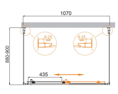 Душевой уголок Cezares Molveno 110x90 MOLVENO-AH-12-110/90-C-Cr-IV профиль Хром стекло прозрачное