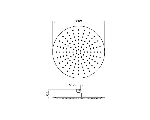 Верхний душ Wonzon&Woghand, Брашированный никель WW-88DP04-BN