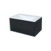 Тумба с раковиной подвесная Uperwood Lotus Premium 80х50х44 см, черная