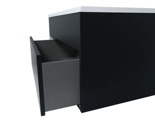 Тумба с раковиной подвесная Uperwood Lotus Premium 80х50х44 см, черная