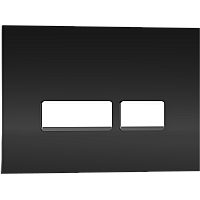Клавиша смыва Iberica Blanca Crystal-R 246x165, черный, глянцевая, стекло