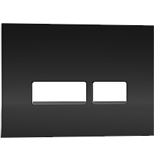 Клавиша смыва Iberica Blanca Crystal-R 246x165, черный, глянцевая, стекло