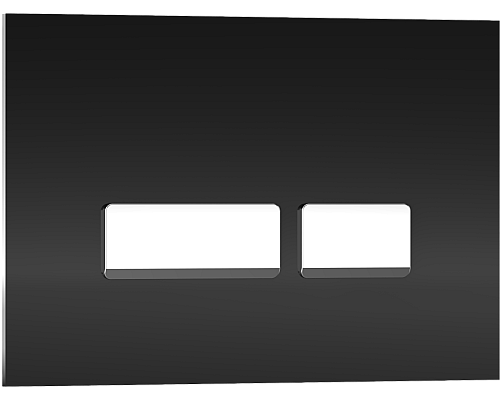 Клавиша смыва Iberica Blanca Crystal-R 246x165, черный, глянцевая, стекло