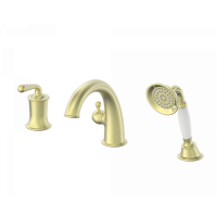 Смеситель на борт ванны Wonzon&Woghand, Брашированное золото